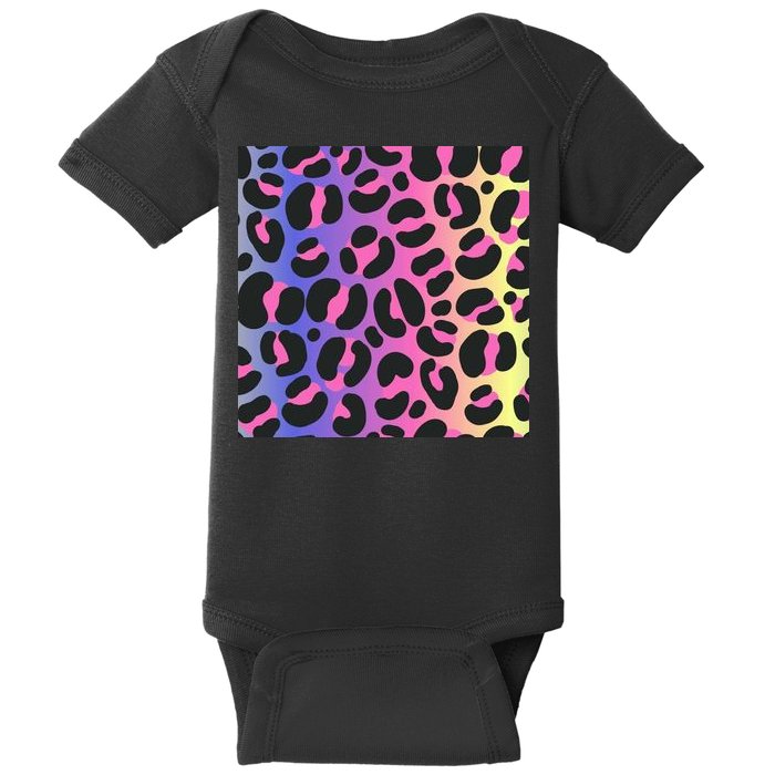 Neon Leopard Pattern Baby Bodysuit