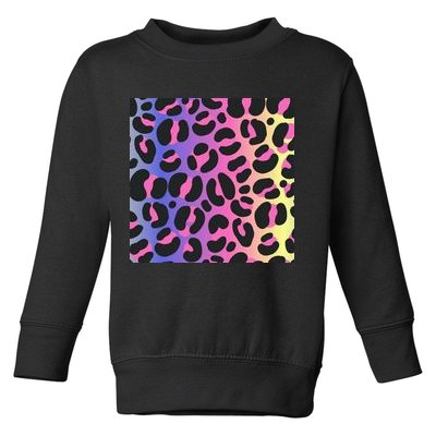 Neon Leopard Pattern Toddler Sweatshirt