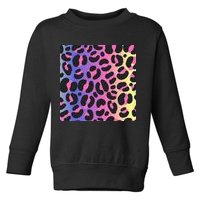Neon Leopard Pattern Toddler Sweatshirt
