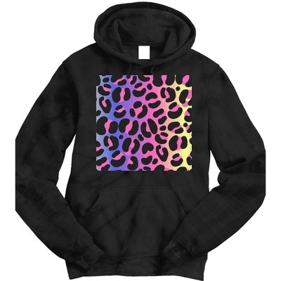 Neon Leopard Pattern Tie Dye Hoodie