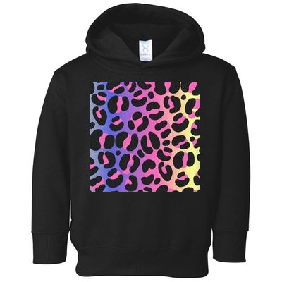 Neon Leopard Pattern Toddler Hoodie
