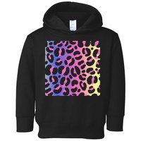 Neon Leopard Pattern Toddler Hoodie