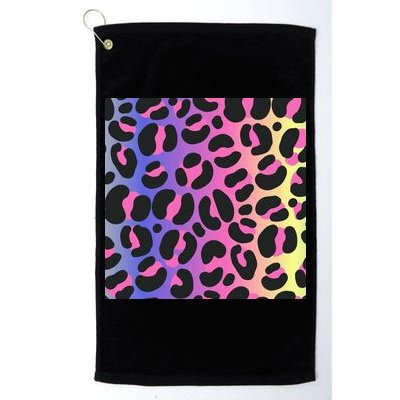 Neon Leopard Pattern Golf Towel