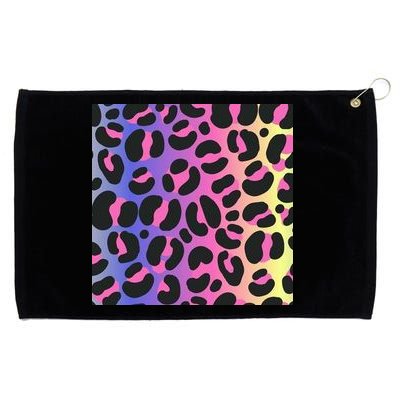 Neon Leopard Pattern Grommeted Golf Towel