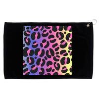 Neon Leopard Pattern Grommeted Golf Towel