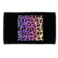 Neon Leopard Pattern Microfiber Hand Towel