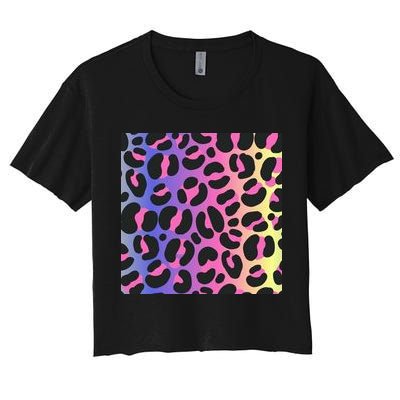 Neon Leopard Pattern Crop Top