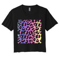 Neon Leopard Pattern Crop Top