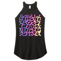 Neon Leopard Pattern Women's Perfect Tri Rocker Tank