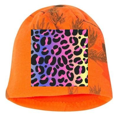 Neon Leopard Pattern Kati - Camo Knit Beanie