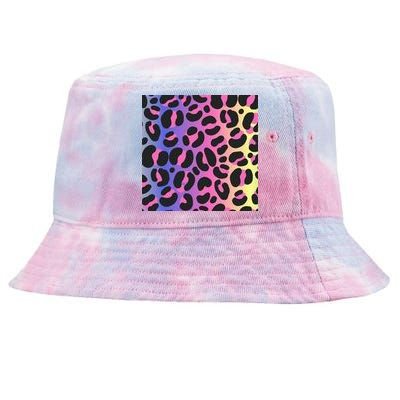 Neon Leopard Pattern Tie-Dyed Bucket Hat