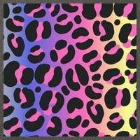 Neon Leopard Pattern Cotton Canvas Backpack
