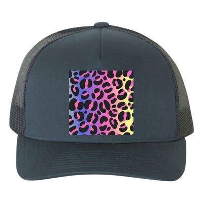 Neon Leopard Pattern Yupoong Adult 5-Panel Trucker Hat