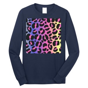 Neon Leopard Pattern Long Sleeve Shirt