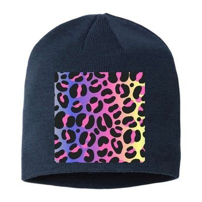 Neon Leopard Pattern Sustainable Beanie