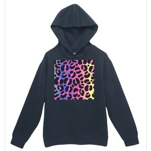 Neon Leopard Pattern Urban Pullover Hoodie