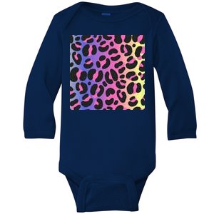 Neon Leopard Pattern Baby Long Sleeve Bodysuit