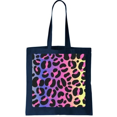 Neon Leopard Pattern Tote Bag