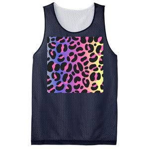 Neon Leopard Pattern Mesh Reversible Basketball Jersey Tank