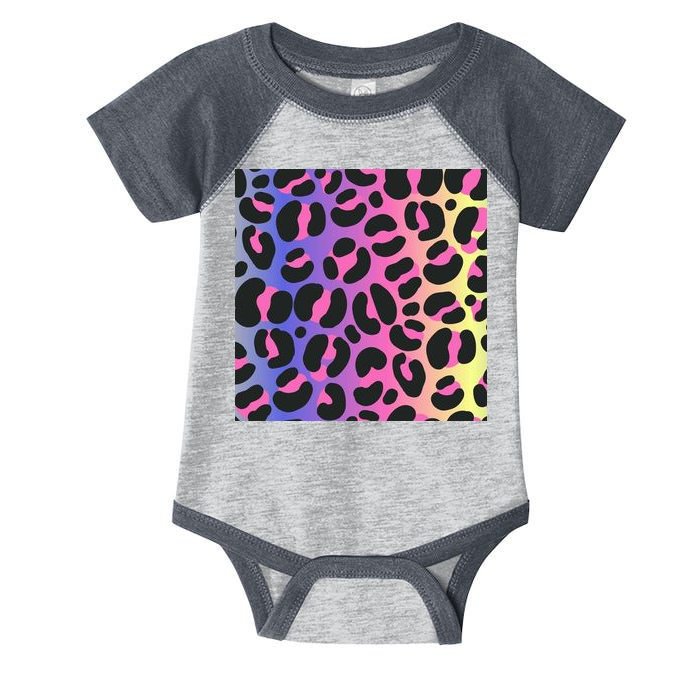 Neon Leopard Pattern Infant Baby Jersey Bodysuit