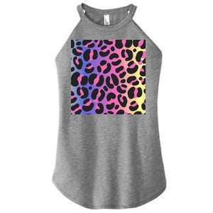 Neon Leopard Pattern Women's Perfect Tri Rocker Tank