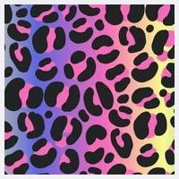 Neon Leopard Pattern Garment-Dyed Sweatshirt