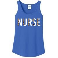 Nurse Leopard Print Nursing School Cute Gift Ladies Essential Tank