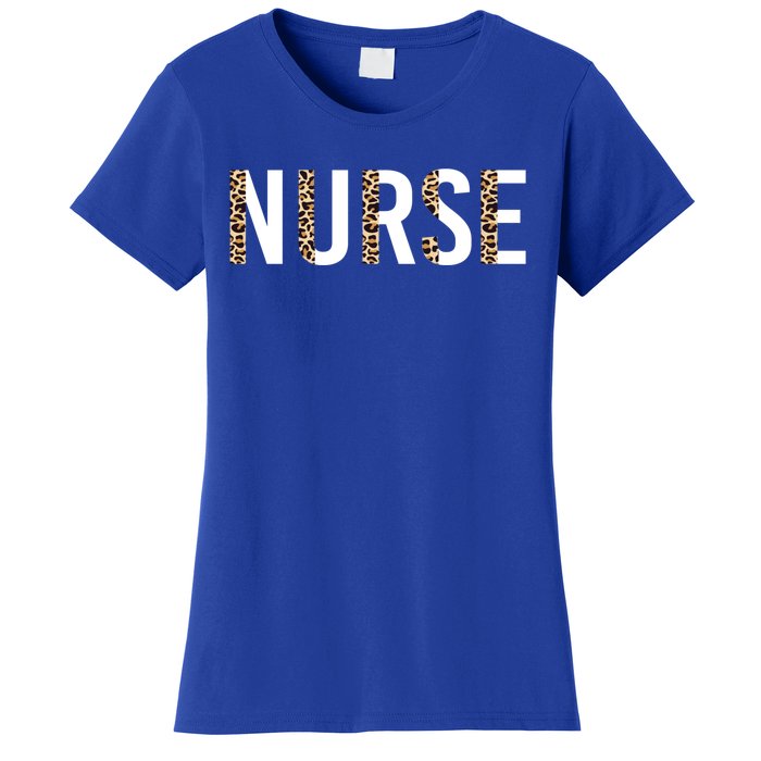 Nurse Leopard Print Nursing School Cute Gift Women's T-Shirt