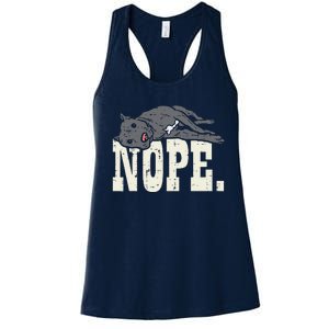 Nope Lazy Pitbull Funny Pitties Pet Dog Lover Owner Gift Women's Racerback Tank