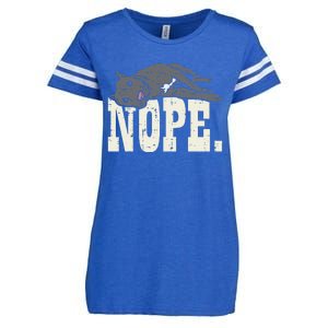 Nope Lazy Pitbull Funny Pitties Pet Dog Lover Owner Gift Enza Ladies Jersey Football T-Shirt