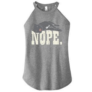 Nope Lazy Pitbull Funny Pitties Pet Dog Lover Owner Gift Women's Perfect Tri Rocker Tank