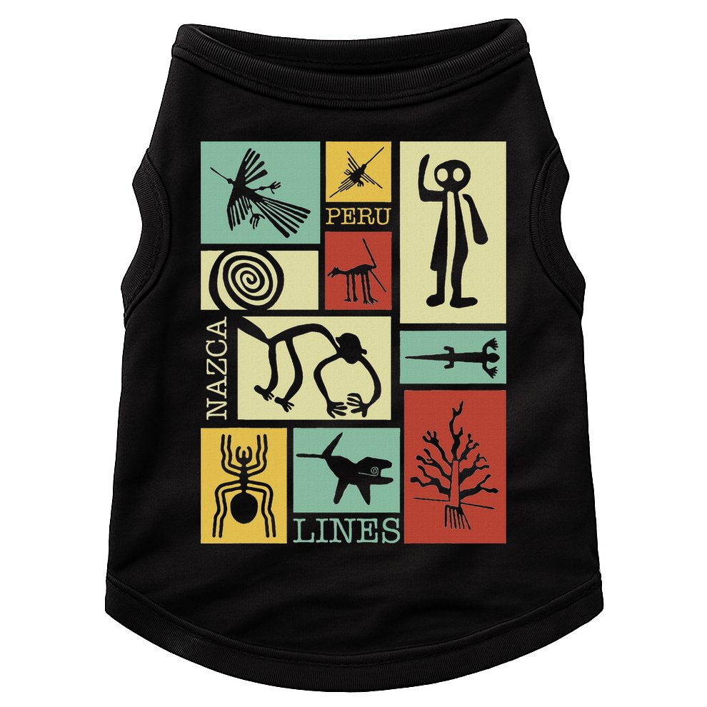 Nazca Lines Peru Geoglyphs Retro Box Artworks Doggie Tank