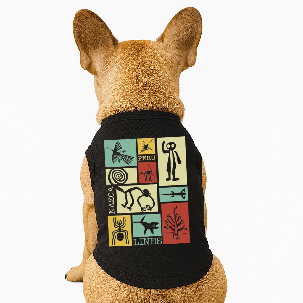 Nazca Lines Peru Geoglyphs Retro Box Artworks Doggie Tank