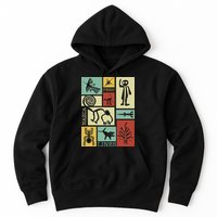 Nazca Lines Peru Geoglyphs Retro Box Artworks Hoodie