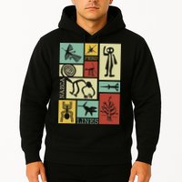 Nazca Lines Peru Geoglyphs Retro Box Artworks Hoodie