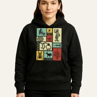 Nazca Lines Peru Geoglyphs Retro Box Artworks Hoodie