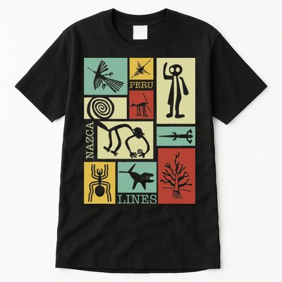 Nazca Lines Peru Geoglyphs Retro Box Artworks Tall T-Shirt