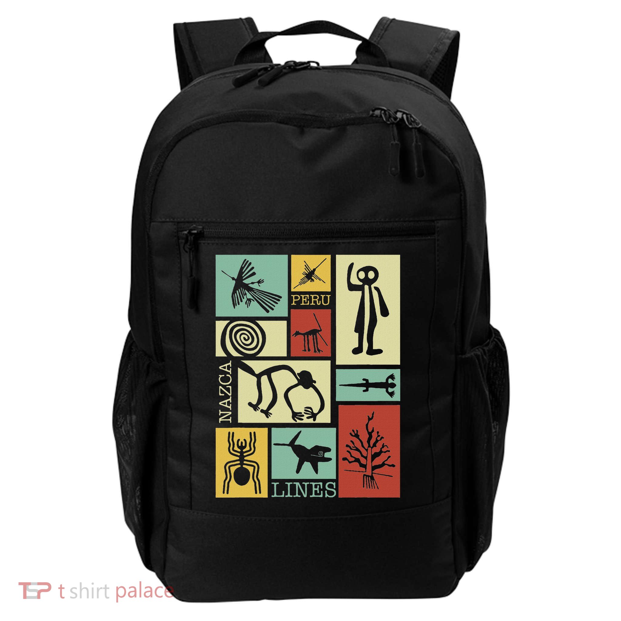 Nazca Lines Peru Geoglyphs Retro Box Artworks Daily Commute Backpack