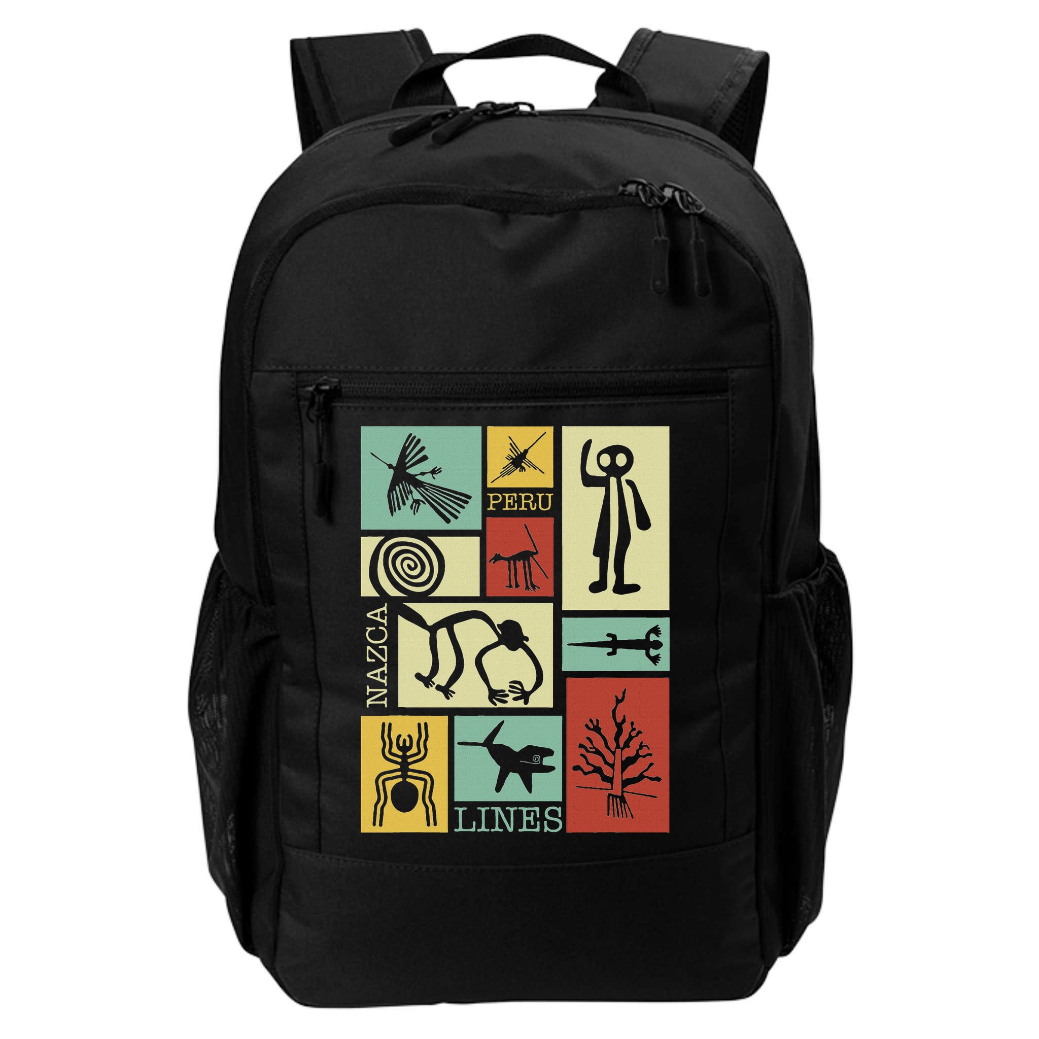 Nazca Lines Peru Geoglyphs Retro Box Artworks Backpack