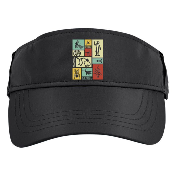 Nazca Lines Peru Geoglyphs Retro Box Artworks Adult Drive Performance Visor