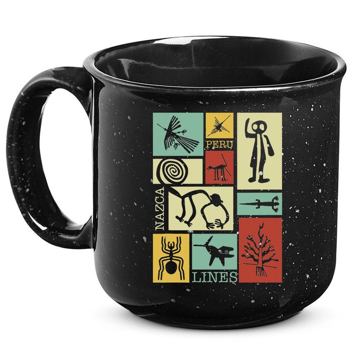 Nazca Lines Peru Geoglyphs Retro Box Artworks 15oz Campfire Ceramic Mug