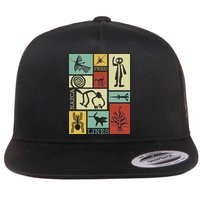 Nazca Lines Peru Geoglyphs Retro Box Artworks Flat Bill Trucker Hat