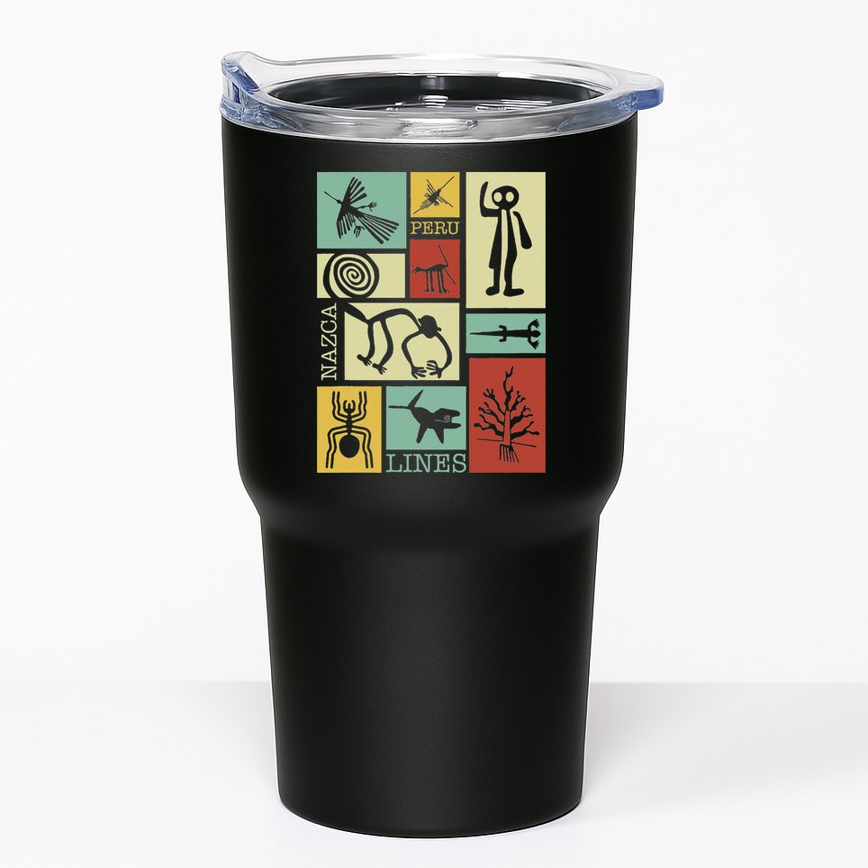 Nazca Lines Peru Geoglyphs Retro Box Artworks Tumbler