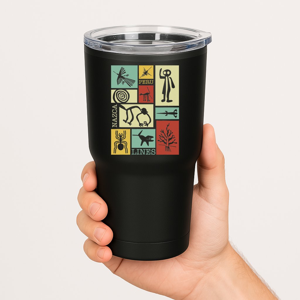 Nazca Lines Peru Geoglyphs Retro Box Artworks Tumbler