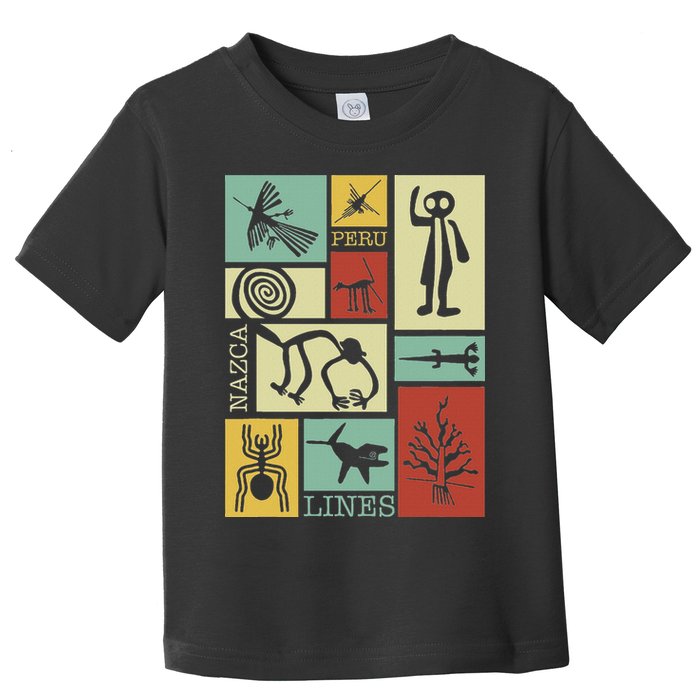 Nazca Lines Peru Geoglyphs Retro Box Artworks Toddler T-Shirt