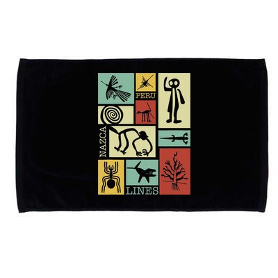 Nazca Lines Peru Geoglyphs Retro Box Artworks Microfiber Hand Towel