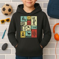 Nazca Lines Peru Geoglyphs Retro Box Artworks Kids Hoodie