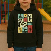 Nazca Lines Peru Geoglyphs Retro Box Artworks Kids Hoodie