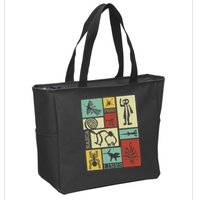 Nazca Lines Peru Geoglyphs Retro Box Artworks Zip Tote Bag