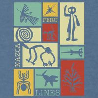 Nazca Lines Peru Geoglyphs Retro Box Artworks Garment-Dyed Sweatshirt